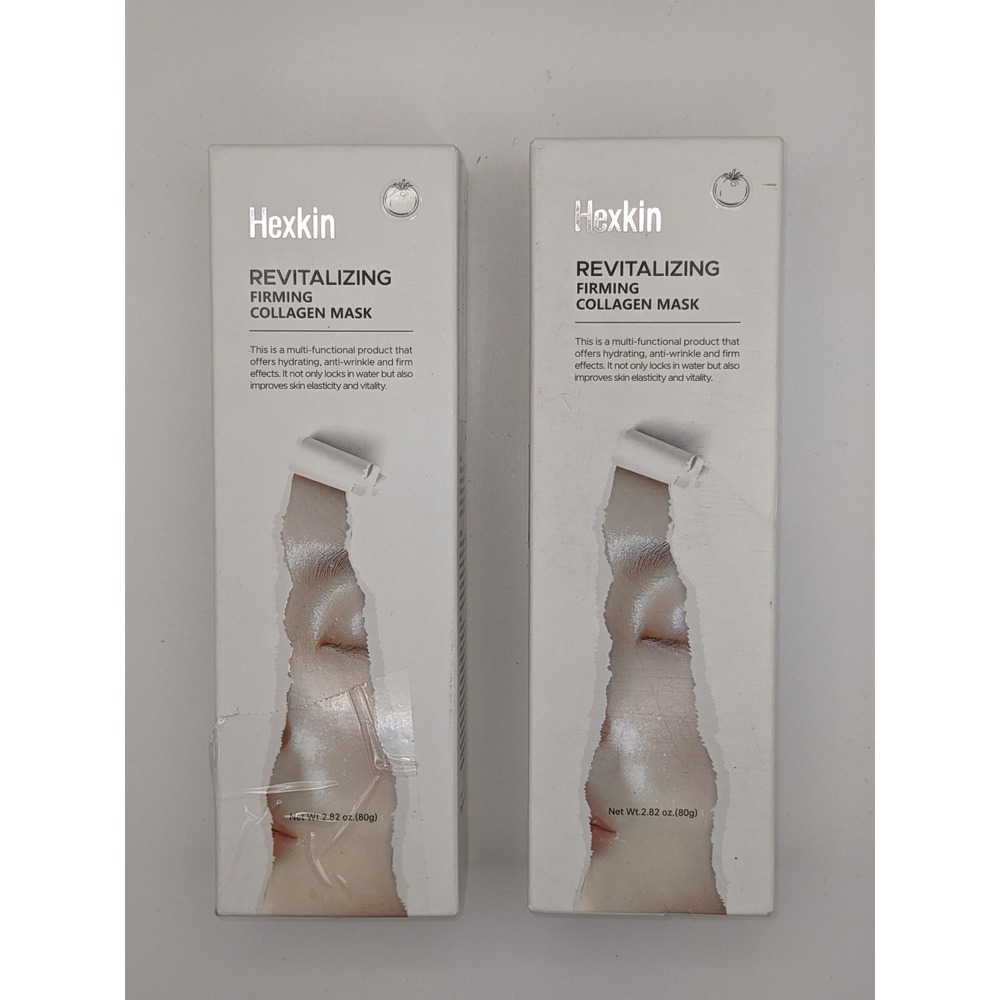 NEW Set of 2 Hexkin Revitalizing Firming Collagen Mask 2.82oz 80g Made in Korea